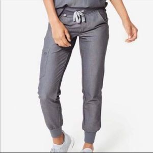 Womens Figs Zamora Graphite Joggers Size Large Petite